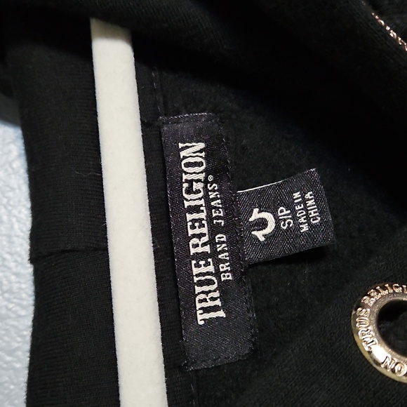 True Religion Black and Gold Graphic Hoodie - Picture 3 of 10